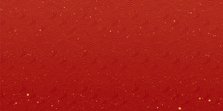 红色古风质感祥云云纹海浪底纹纹理展板背景